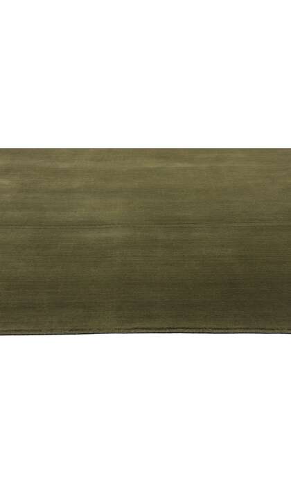 6 x 9 Solid Olive Green Modern Rug 31164