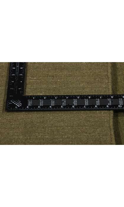 6 x 9 Solid Olive Green Modern Rug 31165