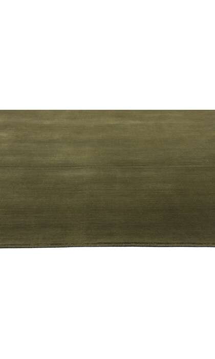 6 x 9 Solid Olive Green Modern Rug 31165