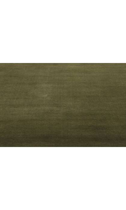 7 x 9 Solid Olive Green Modern Rug 31178