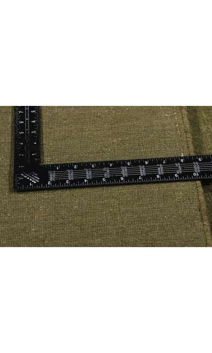 7 x 9 Solid Olive Green Modern Rug 31179