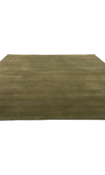 8 x 10 Solid Olive Green Modern Rug 31150