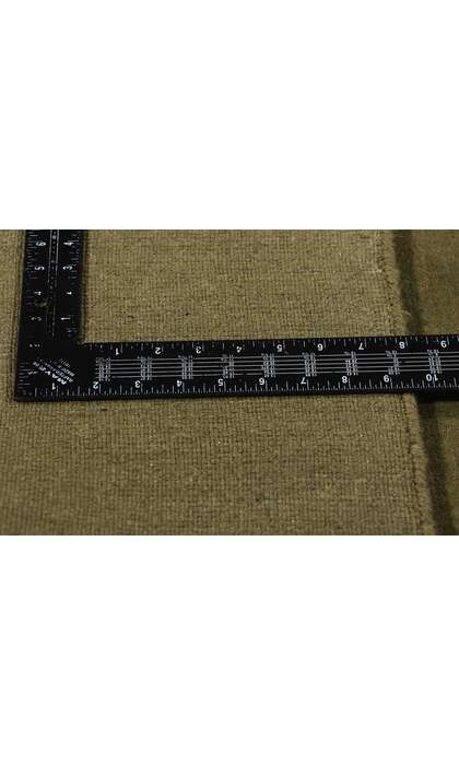 8 x 10 Solid Olive Green Modern Rug 31156