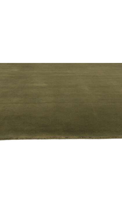 8 x 10 Solid Olive Green Modern Rug 31156
