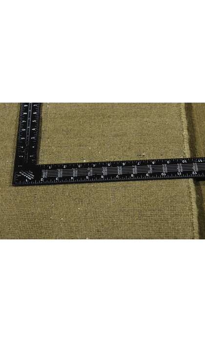 9 x 12 Solid Olive Green Modern Rug 31159