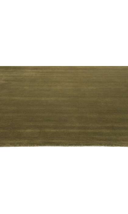 9 x 12 Solid Olive Green Modern Rug 31159