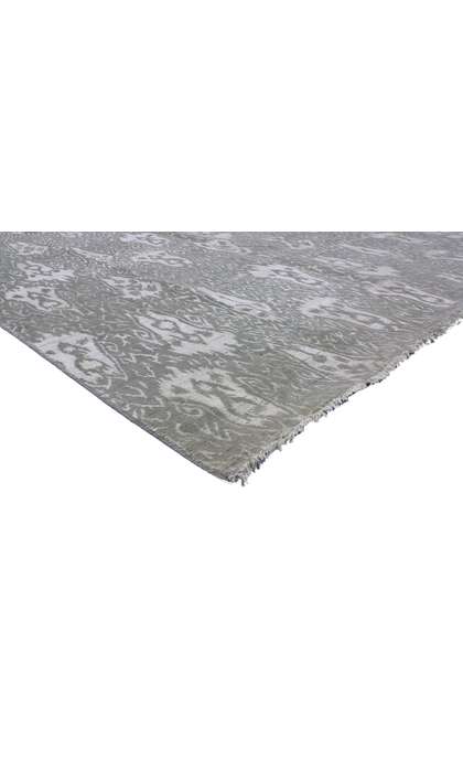 8 x 10 Gray Ikat Transitional Area Rug 30285