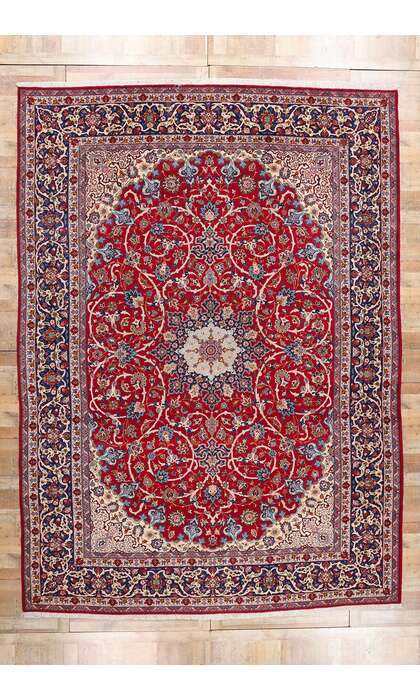 11 x 15 Vintage Persian Isfahan Rug 78981