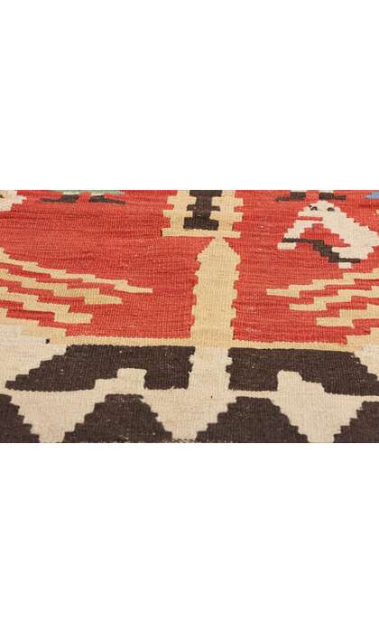 3 x 4 Vintage Turkish Noel Baba Kilim Rug 78973