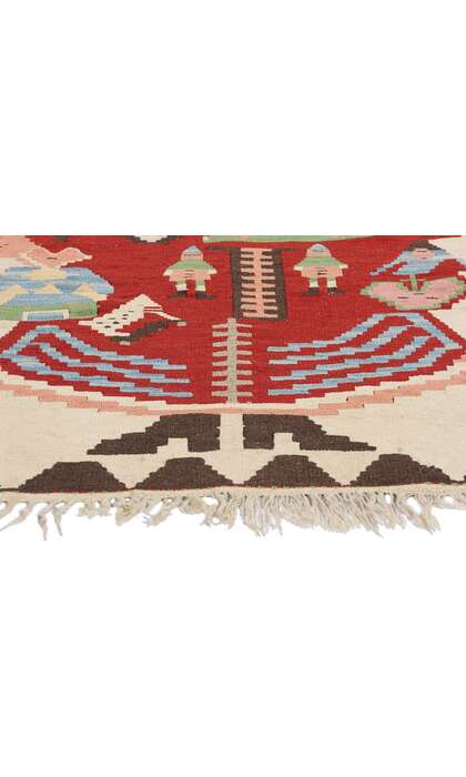 3 x 4 Vintage Turkish Noel Baba Kilim Rug 78974