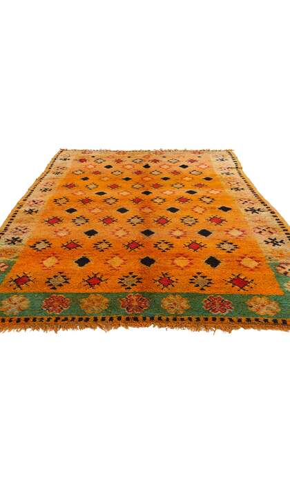 5 x 9 Vintage Orange Boujad Moroccan Rug 20173