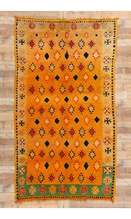 5 x 9 Vintage Orange Boujad Moroccan Rug 20173