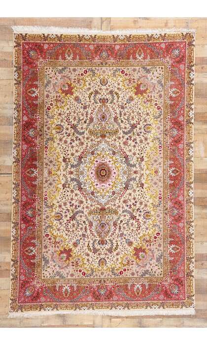 7 x 10 Vintage Persian Tabriz Rug 78912