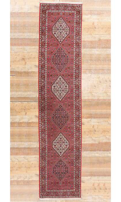 3 x 13 Vintage Persian Bijar Rug Runner 78957