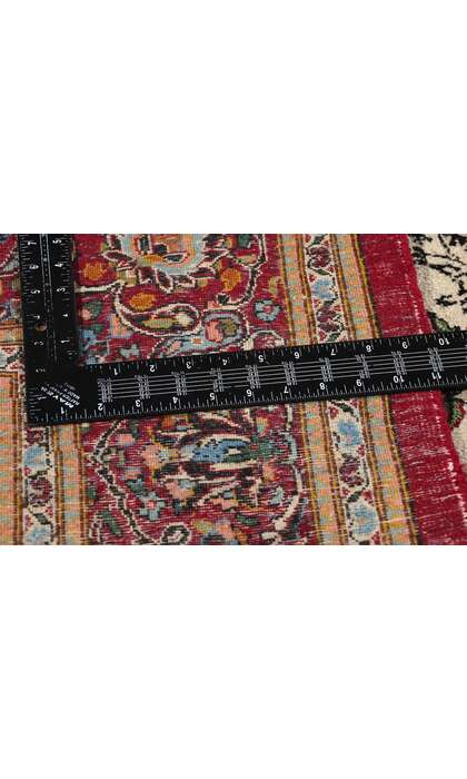 6 x 9 Vintage Persian Yazd Rug 78936