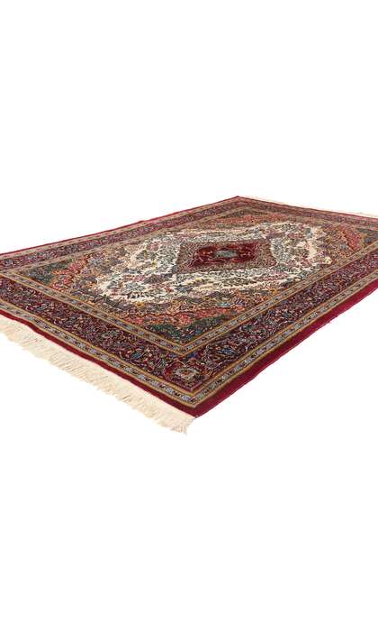 6 x 9 Vintage Persian Yazd Rug 78936