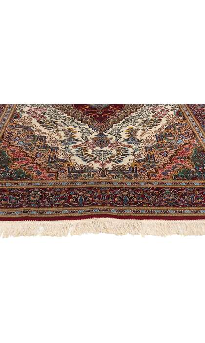 6 x 9 Vintage Persian Yazd Rug 78936