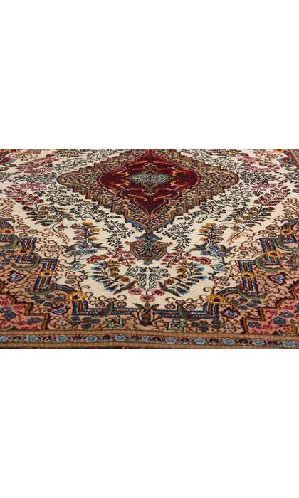 6 x 9 Vintage Persian Yazd Rug 78936