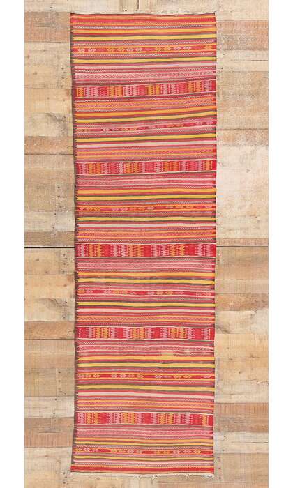 3 x 8 Vintage Turkish Kilim Rug Runner 78948