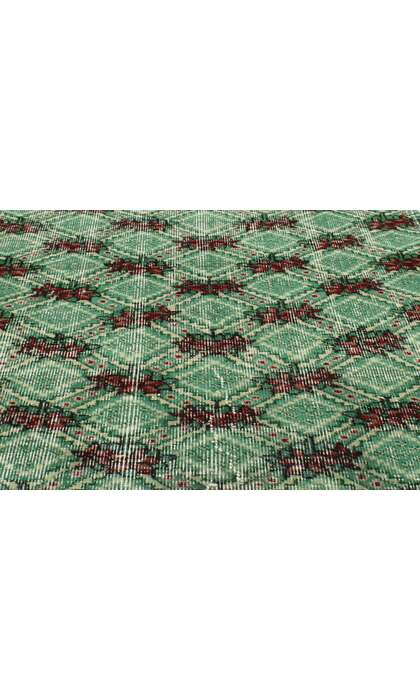 3 x 6 Distressed Vintage Green Turkish Sivas Rug 51911