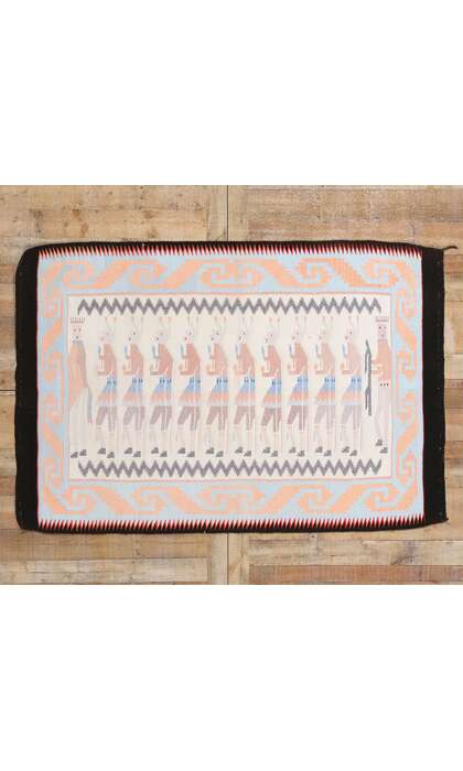 5 x 7 Vintage Yeibichai Navajo Rug 78934