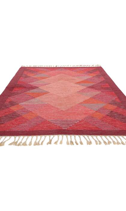5 x 8 Anna Johanna Angstrom Vintage Swedish Rollakan Rug 79062