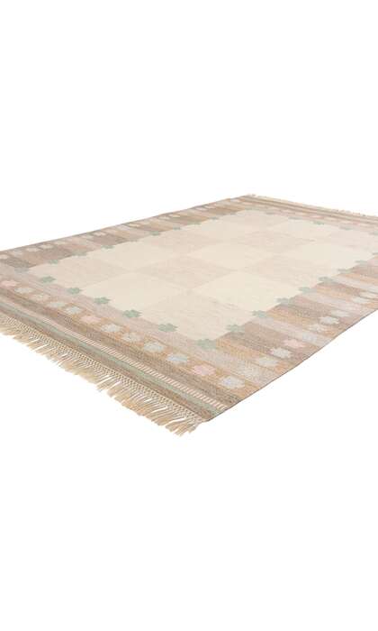 5 x 8 Anna Johanna Angstrom Vintage Swedish Scandinavian Rollakan Rug 79028