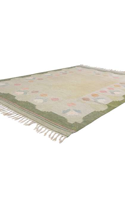 6 x 9 Anna Johanna Angstrom Vintage Swedish Rollakan Rug 79029