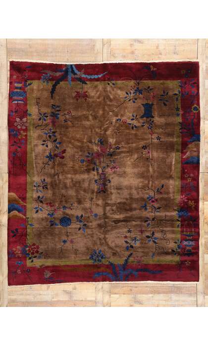 8 x 9 Antique Chinese Art Deco Rug 78303