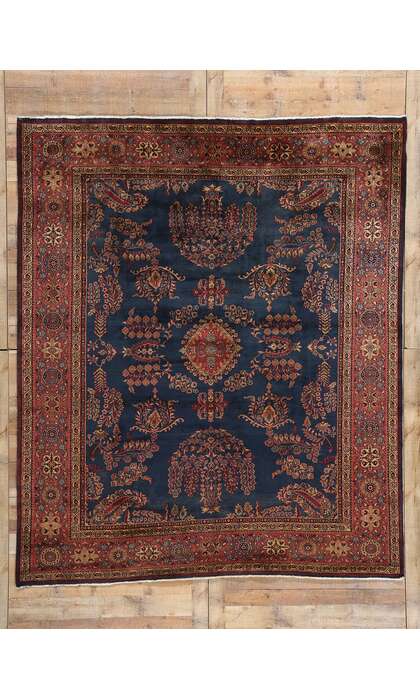 8 x 9 Vintage Indian Sarouk Rug 79006