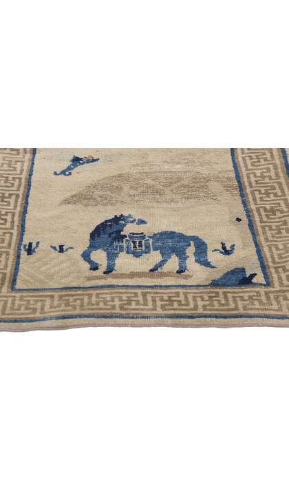 2 x 4 Antique Chinese Peking Pictorial Rug 79071