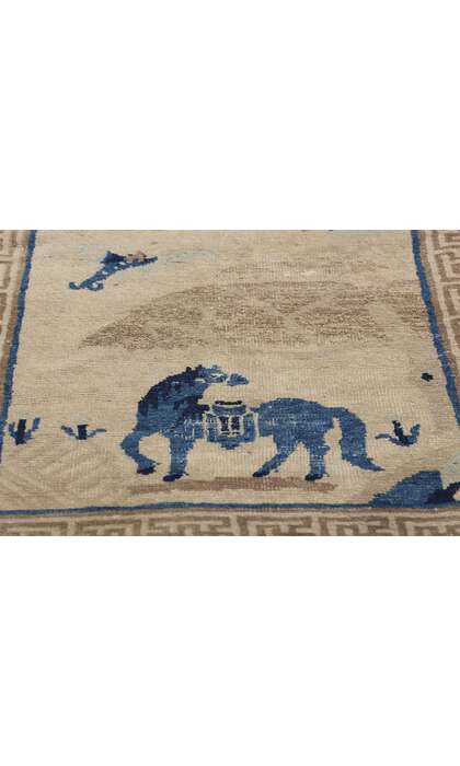 2 x 4 Antique Chinese Peking Pictorial Rug 79071