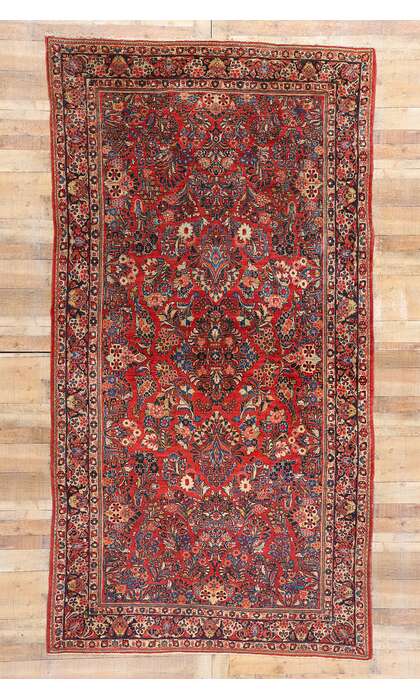 6 x 12 Antique Persian Sarouk Rug 79019