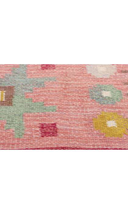 6 x 10 Astrid Sampe Vintage Pink Swedish Scandinavian Rollakan Rug 79055