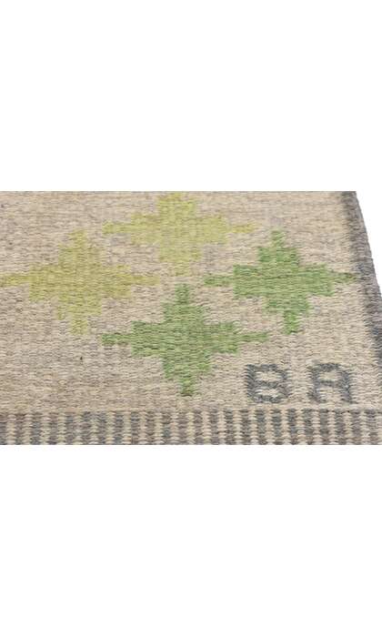 5 x 8 Bitte Ahlgren Vintage Swedish Scandinavian Rollakan Rug 79048