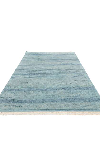 4 x 8 Tranquil Tides Modern Blue Moroccan Rug 31308