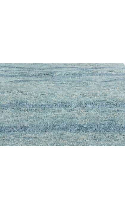 4 x 8 Tranquil Tides Modern Blue Moroccan Rug 31308