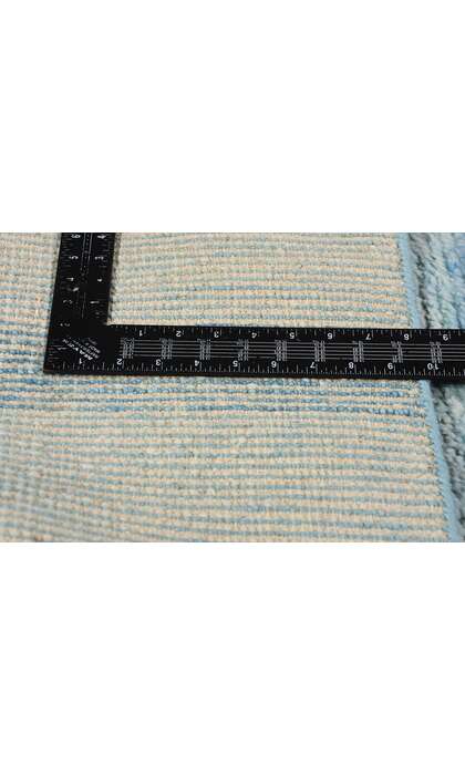 4 x 8 Tranquil Tides Modern Blue Moroccan Rug 31309