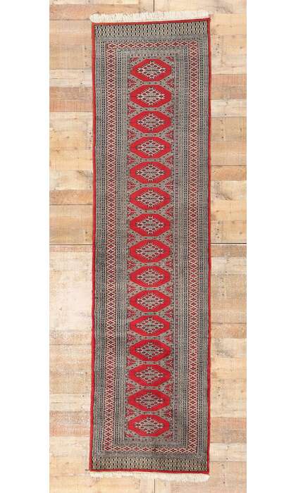 3 x 10 Vintage Pakistani Bokhara Rug Runner 79070