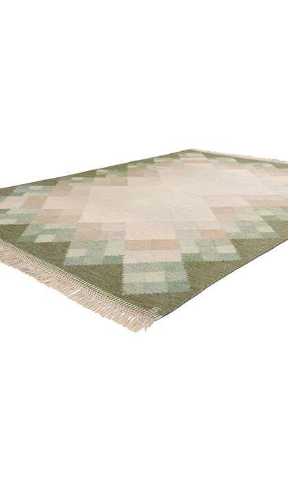 6 x 9 Brita Svefors Vintage Swedish Scandinavian Rollakan Rug 79027