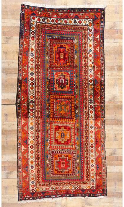5 x 11 Antique Caucasian Kazak Rug 79022