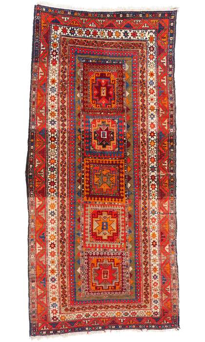 5 x 11 Antique Caucasian Kazak Rug 79022