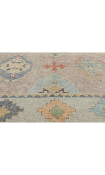 10 x 13 Modern Colorful Turkish Oushak Rug 53957