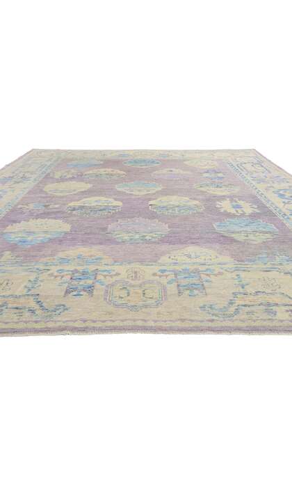 10 x 14 Modern Lavender Turkish Oushak Rug 53978
