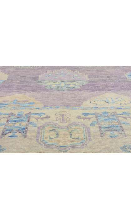 10 x 14 Modern Lavender Turkish Oushak Rug 53978