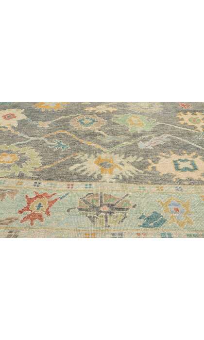 10 x 14 Modern Colorful Turkish Oushak Rug 53958