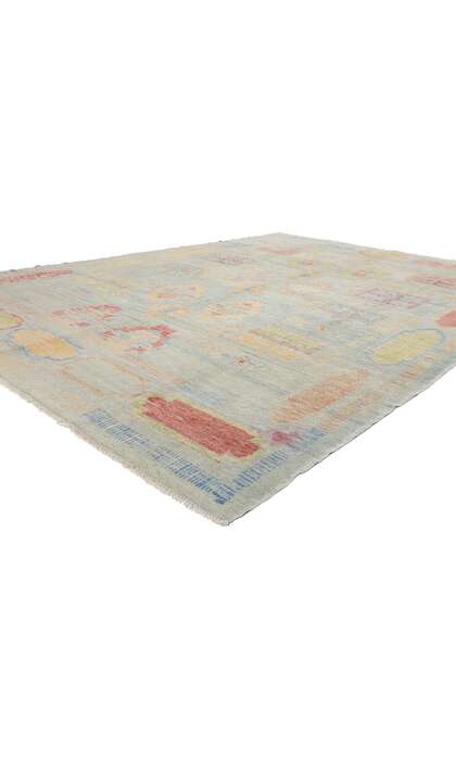 9 x 12 Modern Colorful Turkish Oushak Rug 53966