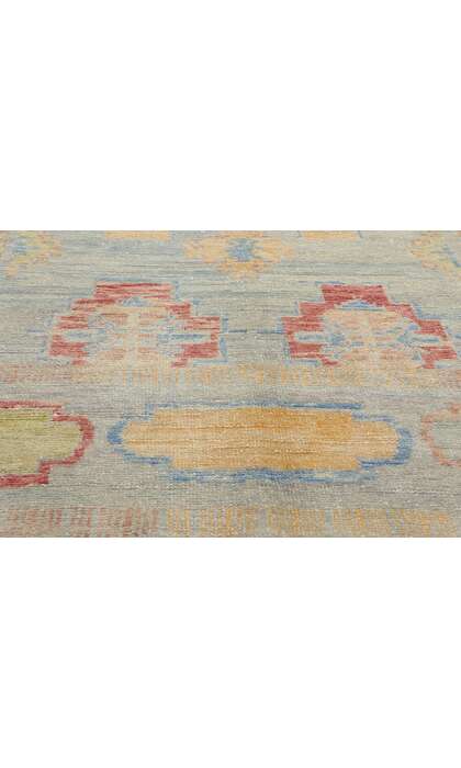 9 x 12 Modern Colorful Turkish Oushak Rug 53966