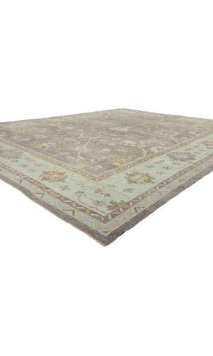 12 x 15 Modern Gray Turkish Oushak Rug 53964