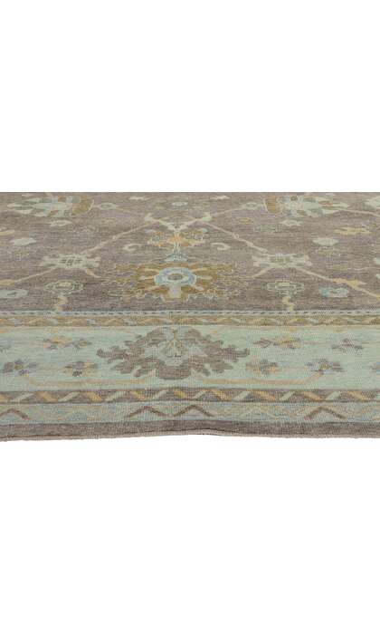 12 x 15 Modern Gray Turkish Oushak Rug 53964